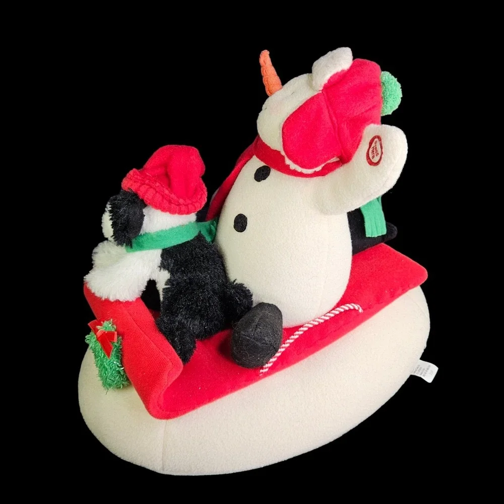 Hallmark Jingle Pals Snowman Sleigh Ride Musical Animated Sled Penguin Dog Video